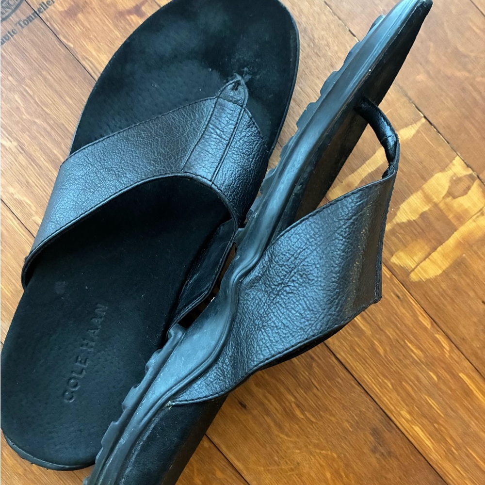 Cole Haan Black Slide Sandals, Mens